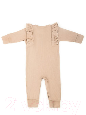 Комбинезон для малышей Amarobaby Fashion / AB-OD21-FS52/03-62 (бежевый, р. 62)