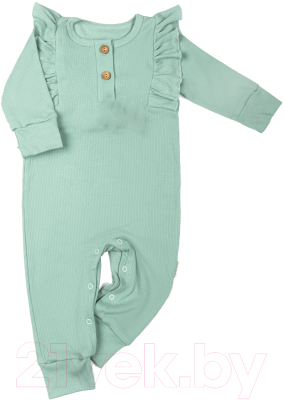 Комбинезон для малышей Amarobaby Fashion / AB-OD21-FS52/13-56 (зеленый, р. 56)