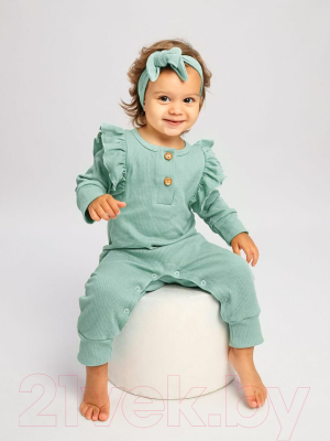 Комбинезон для малышей Amarobaby Fashion / AB-OD21-FS52/13-62 (зеленый, р. 62)