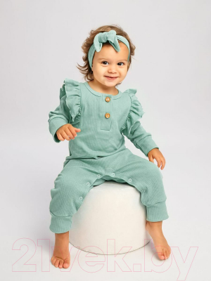 Комбинезон для малышей Amarobaby Fashion / AB-OD21-FS52/13-68 (зеленый, р. 68)