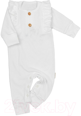 Комбинезон для малышей Amarobaby Fashion / AB-OD21-FS52/33-86 (молочный, р. 86)