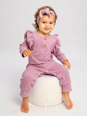 Комбинезон для малышей Amarobaby Fashion / AB-OD21-FS52/06-62 (розовый, р. 62)