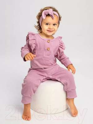 Комбинезон для малышей Amarobaby Fashion / AB-OD21-FS52/06-80 (розовый, р. 80)