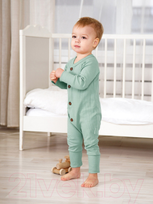 Комбинезон для малышей Amarobaby Fashion / AB-OD21-FS5/13-56 (зеленый, р. 56)