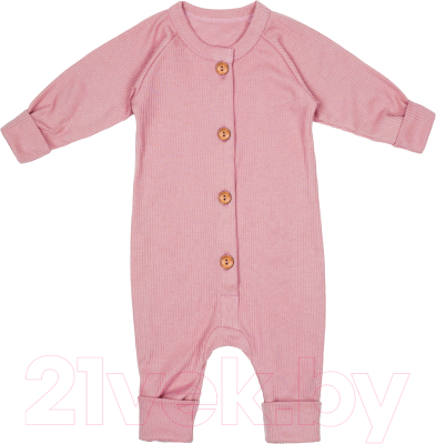 Комбинезон для малышей Amarobaby Fashion / AB-OD21-FS5/06-68 (розовый, р. 68)