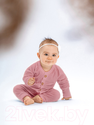Комбинезон для малышей Amarobaby Fashion / AB-OD21-FS5/06-74 (розовый, р. 74)