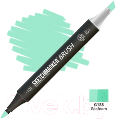 Маркер перманентный Sketchmarker Brush Двусторонний G123 / SMB-G123 (морская пена)