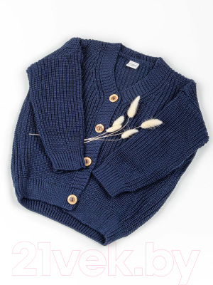 Кардиган детский Amarobaby Knit / AB-OD21-KNIT19/20-122 (синий, р.122)