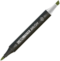 Маркер перманентный Sketchmarker Brush Двусторонний G30 / SMB-G30 (оливковый зеленый) - 