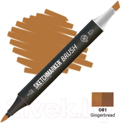 Маркер перманентный Sketchmarker Brush Двусторонний O81 / SMB-O81 (имбирный пряник)