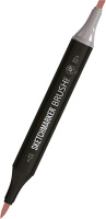 Маркер перманентный Sketchmarker Brush Двусторонний R14 / SMB-R14 (морозная слива) - 