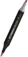Маркер перманентный Sketchmarker Brush Двусторонний R62 / SMB-R62 (красная помада) - 