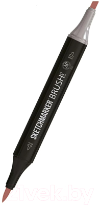 Маркер перманентный Sketchmarker Brush Двусторонний R83 / SMB-R83  (темная роза)