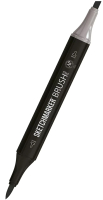 Маркер перманентный Sketchmarker Brush Двусторонний SG1 / SMB-SG1 (простой серый 1) - 