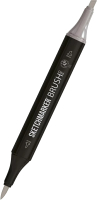 Маркер перманентный Sketchmarker Brush Двусторонний SG8 / SMB-SG8 (простой серый 8) - 