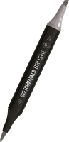 Маркер перманентный Sketchmarker Brush Двусторонний TG5 / SMB-TG5 (тонированный серый 5) - 
