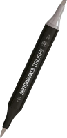 Маркер перманентный Sketchmarker Brush Двусторонний TG7 / SMB-TG7 (тонированный серый 7) - 