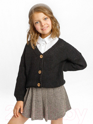 Кардиган детский Amarobaby Knit / AB-OD21-KNIT19/09-134 (черный, р.134)