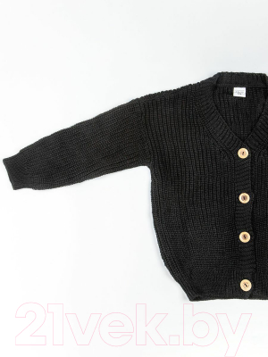 Кардиган детский Amarobaby Knit / AB-OD21-KNIT19/09-134 (черный, р.134)