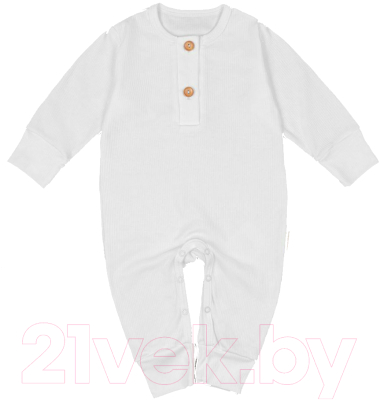 Комбинезон для малышей Amarobaby Fashion / AB-OD21-FS501/33-56 (молочный, р. 56)