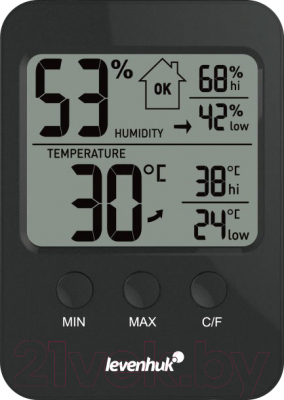 Термогигрометр Levenhuk Wezzer Base L30 78885 (черный)
