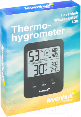 Термогигрометр Levenhuk Wezzer Base L30 78885 (черный)