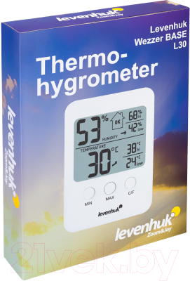 Термогигрометр Levenhuk Wezzer Base L30 78886 (белый)