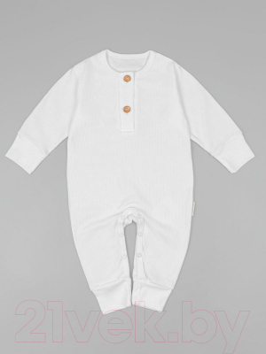 Комбинезон для малышей Amarobaby Fashion / AB-OD21-FS501/33-74 (молочный, р. 74)