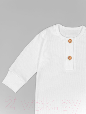 Комбинезон для малышей Amarobaby Fashion / AB-OD21-FS501/33-80 (молочный, р. 80)