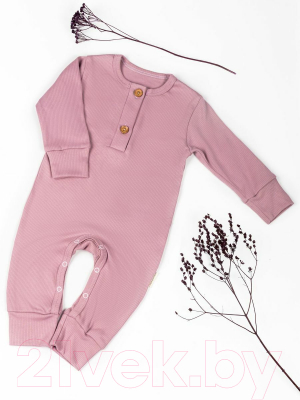 Комбинезон для малышей Amarobaby Fashion / AB-OD21-FS501/06-62 (розовый, р. 62)