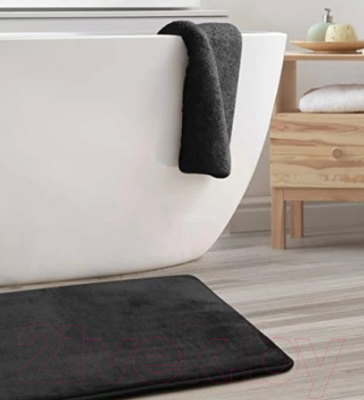 Набор ковриков для ванной и туалета Home One С эффектом памяти / 397829 (51x81/43x61, черный)