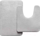Набор ковриков для ванной и туалета Home One U-shape с эффектом памяти / 372205 (51x81/51x61, светло-серый) - 