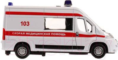 Автомобиль игрушечный Технопарк Citroen Jumper Скорая / JUMPER-14SLAMB-STRWH