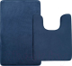 Набор ковриков для ванной и туалета Home One U-shape с эффектом памяти / 397831 (51x81/51x61, темно-синий) - 