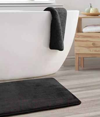 Набор ковриков для ванной и туалета Home One U-shape с эффектом памяти / 397830 (51x81/51x61, черный)
