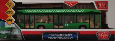 Изображение товара Троллейбус игрушечный Технопарк Городской троллейбус / KAMTROLL-20PL-GN