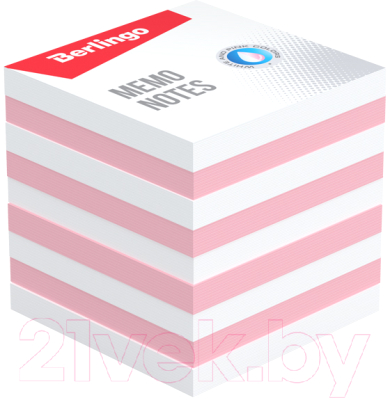 Блок для записей Berlingo Standard / ZP7616 (белый/розовый)