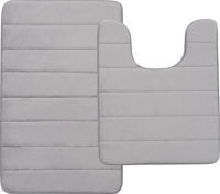 Набор ковриков Home One U-shape с эффектом памяти стеганый / 397833 (50x80/50x60, светло-серый) - 