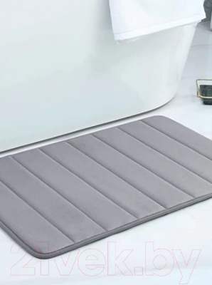 Набор ковриков для ванной и туалета Home One U-shape с эффектом памяти стеганый / 397833 (50x80/50x60, светло-серый)