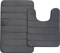 Набор ковриков Home One U-shape с эффектом памяти стеганый / 397834 (50x80/50x60, темно-серый) - 