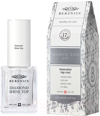 Топовое покрытие для лака Berenice Для сохранения цвета и придания блеска ногтям Diamond Shine Top (15мл)