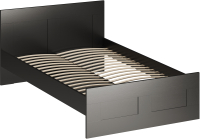 Полуторная кровать Mio Tesoro Сириус 120x200 2.02.04.180.5 (дуб венге) - 