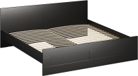 Двуспальная кровать Mio Tesoro Сириус 200x200 2.02.04.220.5 (дуб венге) - 