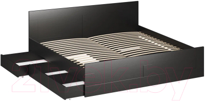 Двуспальная кровать Mio Tesoro Сириус 200x200 2.02.04.220.5 (дуб венге)