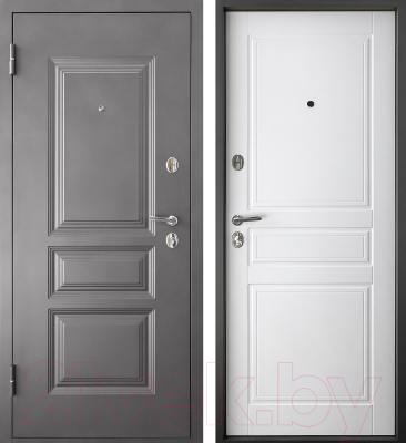 Входная дверь Промет Марс 6 Классика 86x205 (левая, Mocco 999/ясень белый ПФ-031)