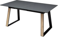 Обеденный стол M-City Франк 160 / 480M04465 (графит/дуб галифакс черный) - 