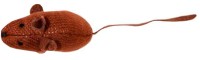 Игрушка для кошек Duvo Plus Вязанная мышка / 1717030 (коричневый) - 