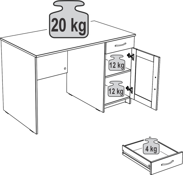 Купить Письменный стол Mio Tesoro Кастор 116x65 2.03.06.030.1 в Гродно