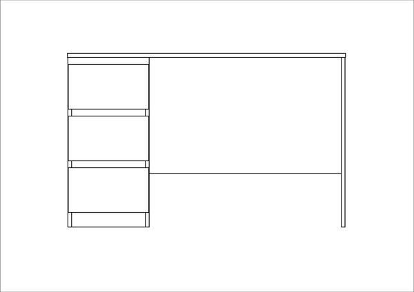Купить Письменный стол Mio Tesoro Кастор 3 ящика 116x65 2.03.06.090.1 в Гродно