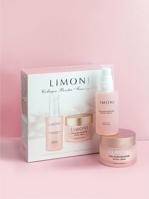 Набор косметики для лица Limoni Collagen Booster Firming Set Сыворотка Ampoule 30мл+Крем 50мл